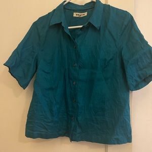 Boden Linen Crop Shirt